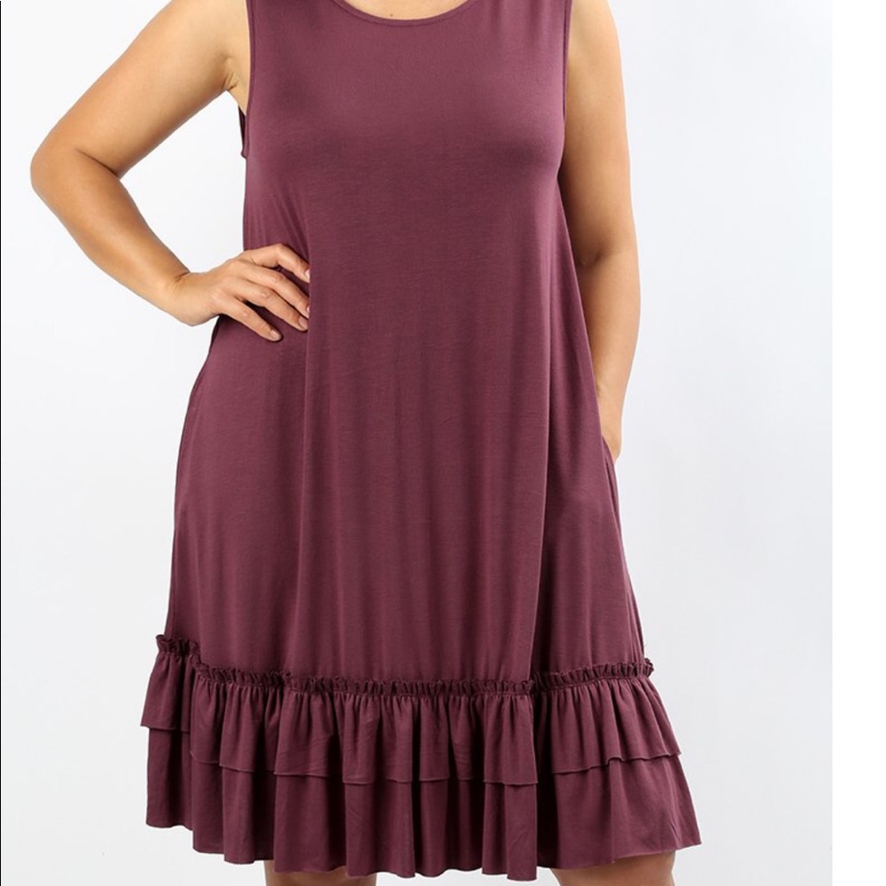 Plus Size Zenana Outfitters Boutique Ruffle Dress